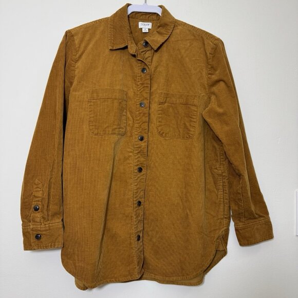 J Crew Corduroy Shirt Shacket Women’s Size S Relaxed Fit Side Pockets - Picture 1 of 7